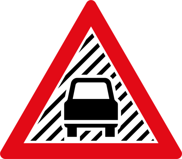 Reduced Visibility Sign (600x524), Png Download