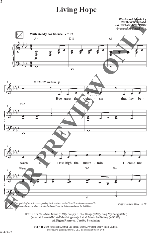 Living Hope Thumbnail Living Hope Thumbnail - Sheet Music (660x984), Png Download