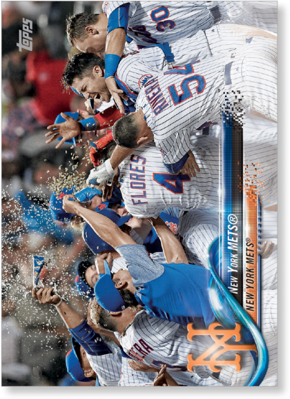 2018 Topps Baseball Series 2 New York Mets - Crowd (700x700), Png Download