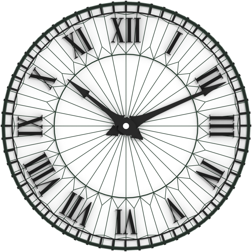 Clock Drawing Old Fashioned (1024x1024), Png Download