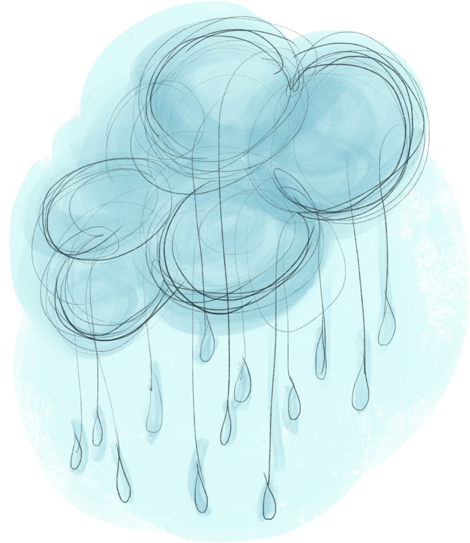 Rain - Sketch (1000x1415), Png Download