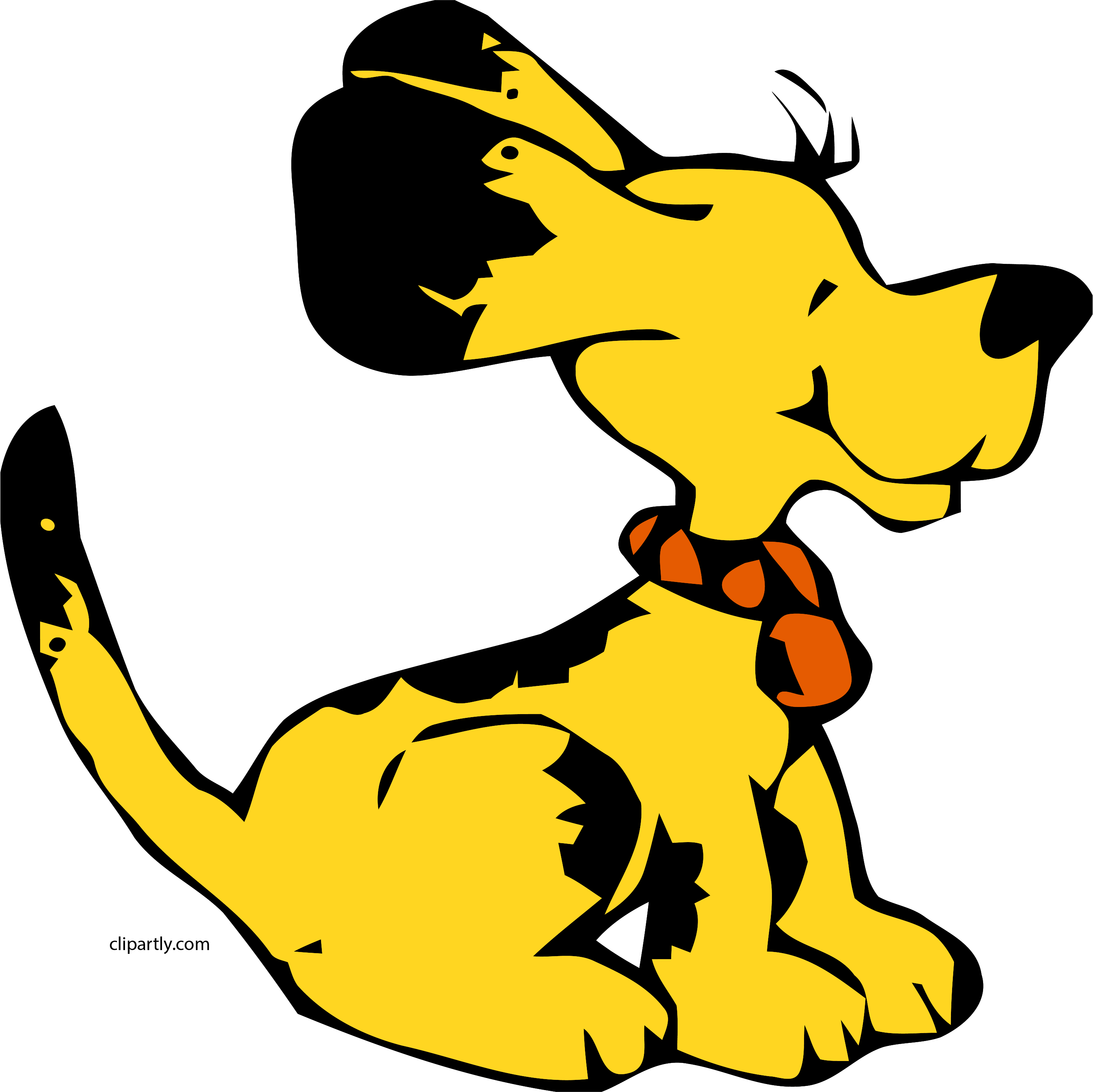 Dog Clipart Puppy Clipart Png - Yellow Dog Clip Art (2894x2893), Png Download