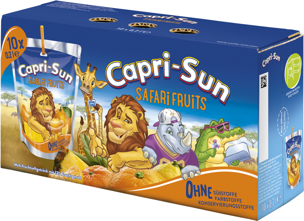 Capri Sun Safari 10 X 0,2l - Capri Sun (1200x822), Png Download