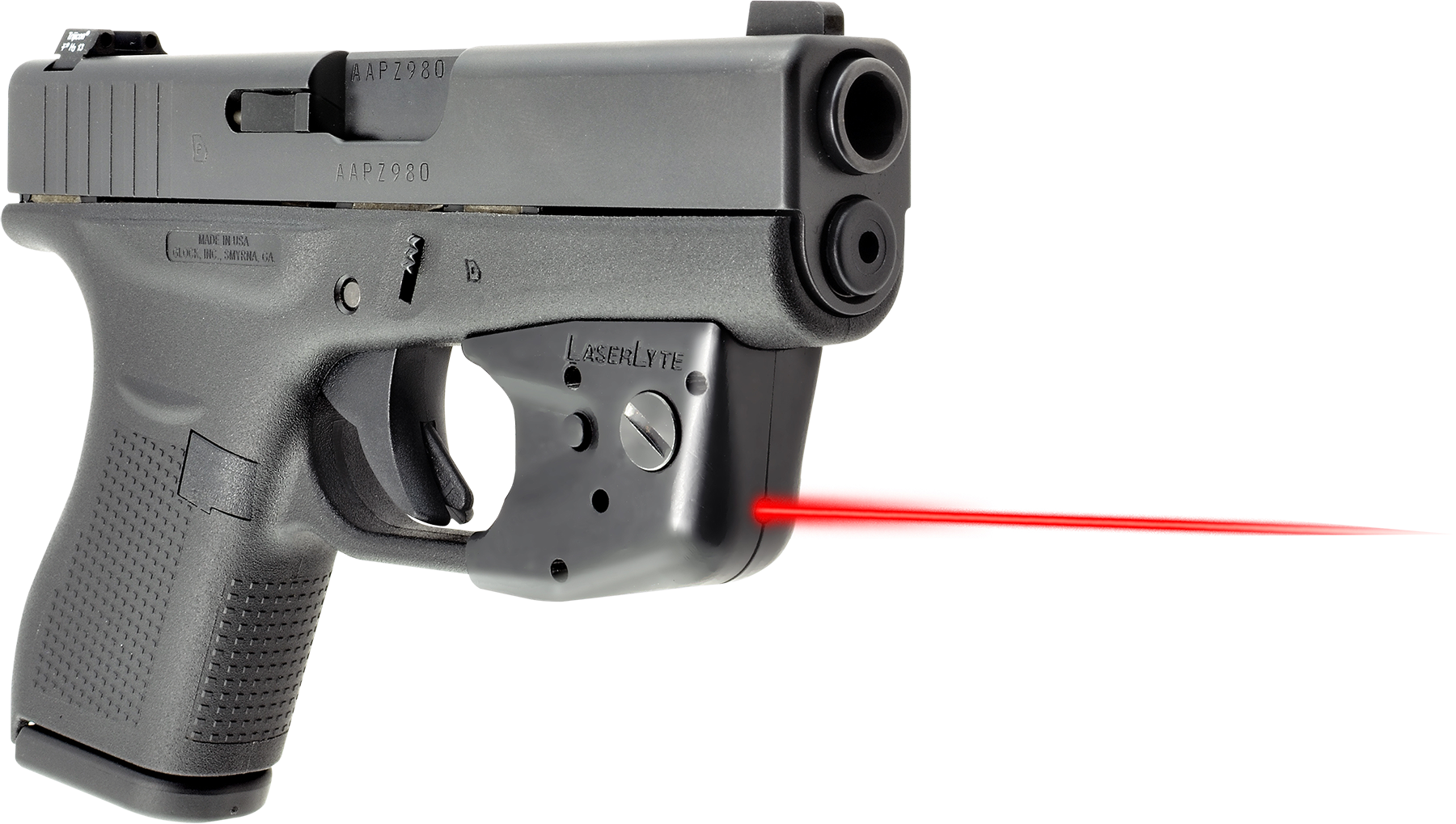 Laserlyte Utayy For Glock 42 Laser Sight Red Trigger - Laserlyte Glock 42 (1800x1019), Png Download