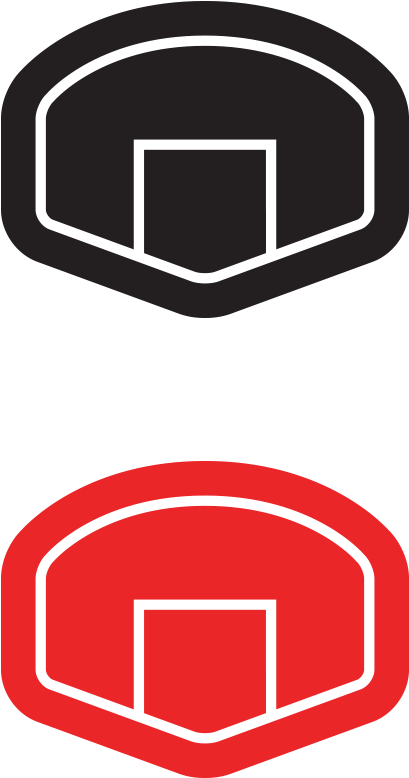 Basketball Backboard Png - Basketball Ring Board Clipart Png (458x916), Png Download