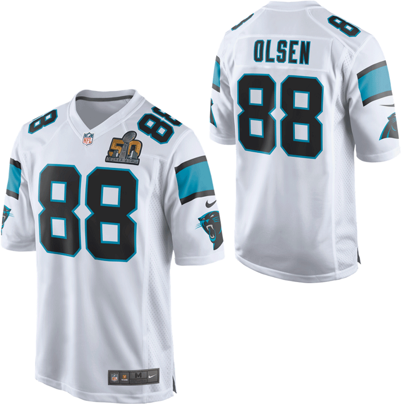Netherlands Super Bowl 50 Panthers Jersey Greg Olsen - Nfl Jerseys Broncos (800x800), Png Download