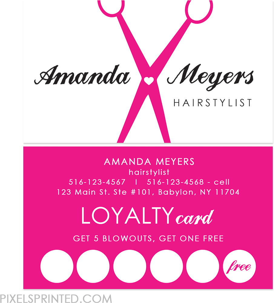 Hairstylist Reward Cards, Hairstylist Loyalty Cards, - Graphic Design (1024x1024), Png Download