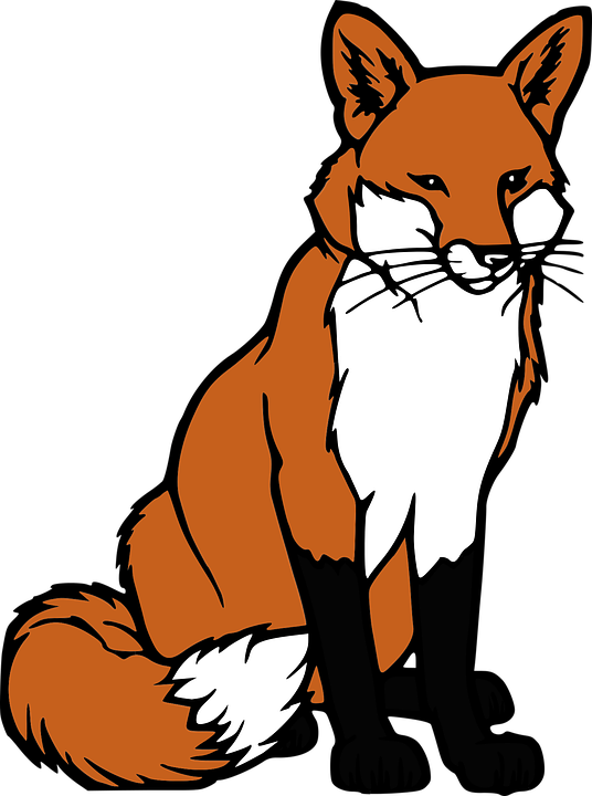 Download Png Image Report - Fox Outline (536x720), Png Download