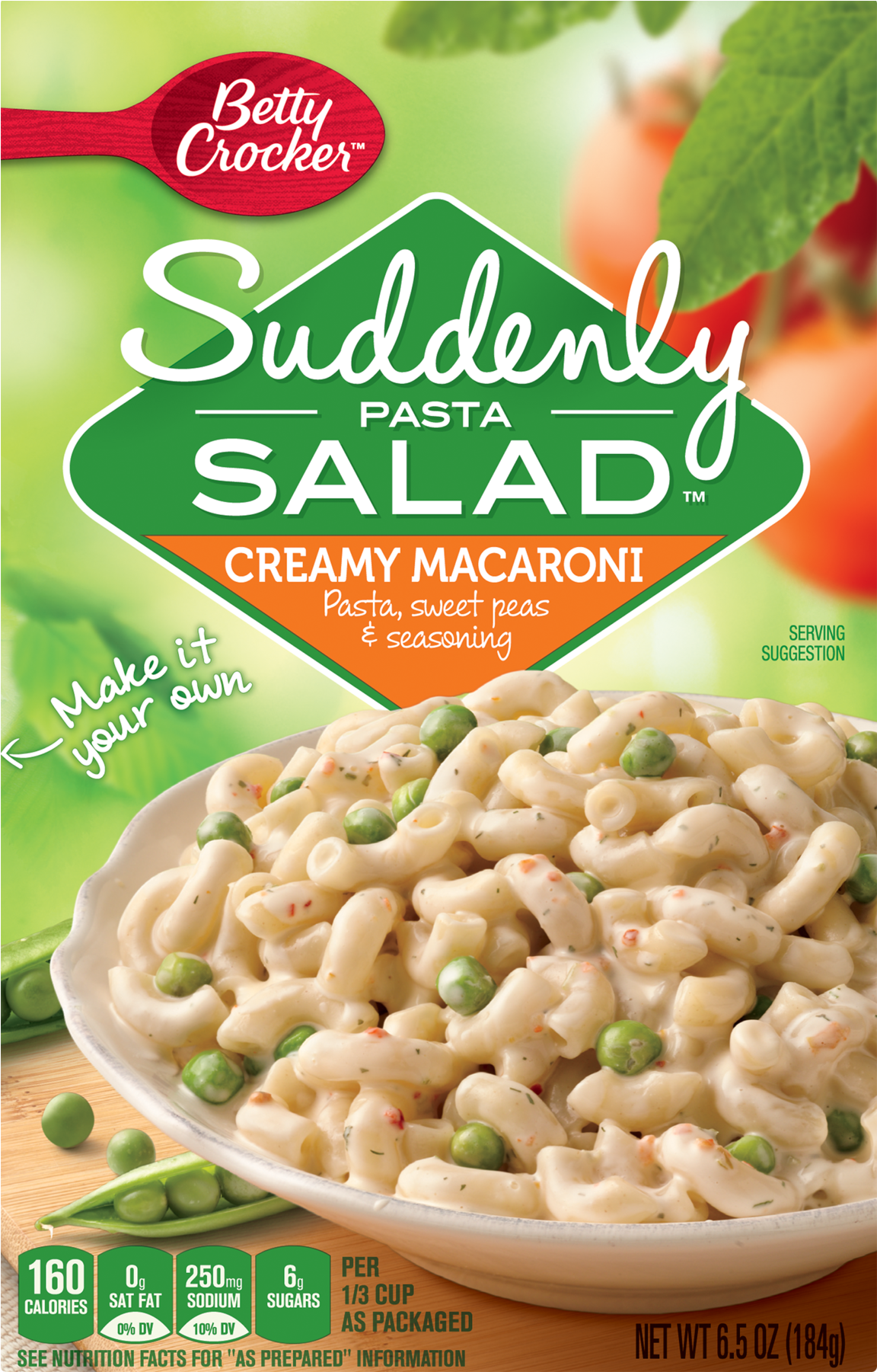 Pack Suddenly Salad Creamy Macaroni Pasta Salad Meals - Betty Crocker Pasta Salad Caesar (1800x1800), Png Download