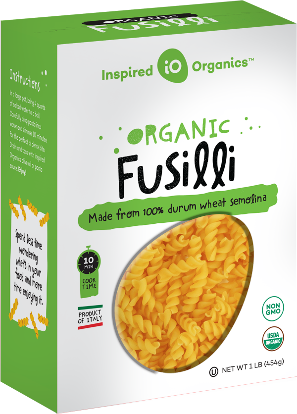 Fusilli - Inspired Organic Pasta (600x836), Png Download