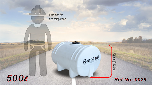 Rototank Horizontal Transport Tank 500l Png - Banner (600x600), Png Download