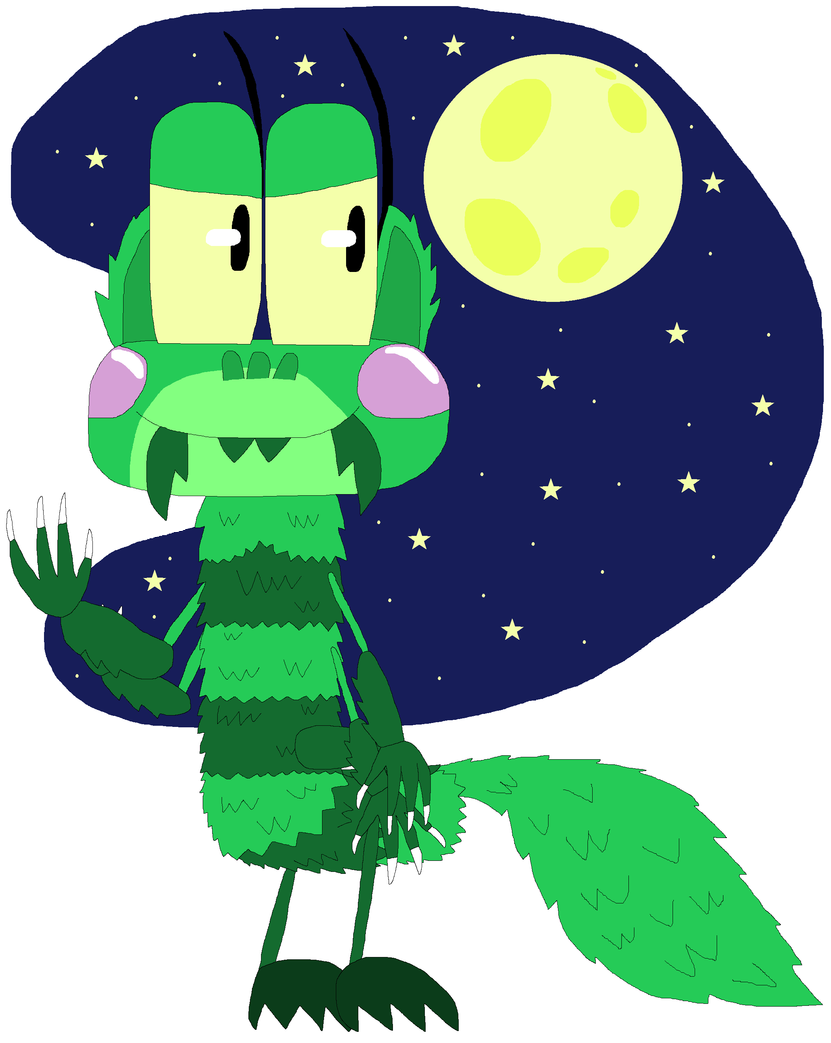 Werewolf Cricket By Tarzanwothaz Werewolf Cricket By - Cartoon (831x1043), Png Download