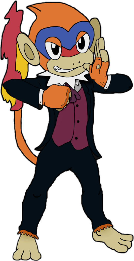 Image Monferno Peter In S Suit Bg - Tarzan Pokemon (539x1050), Png Download