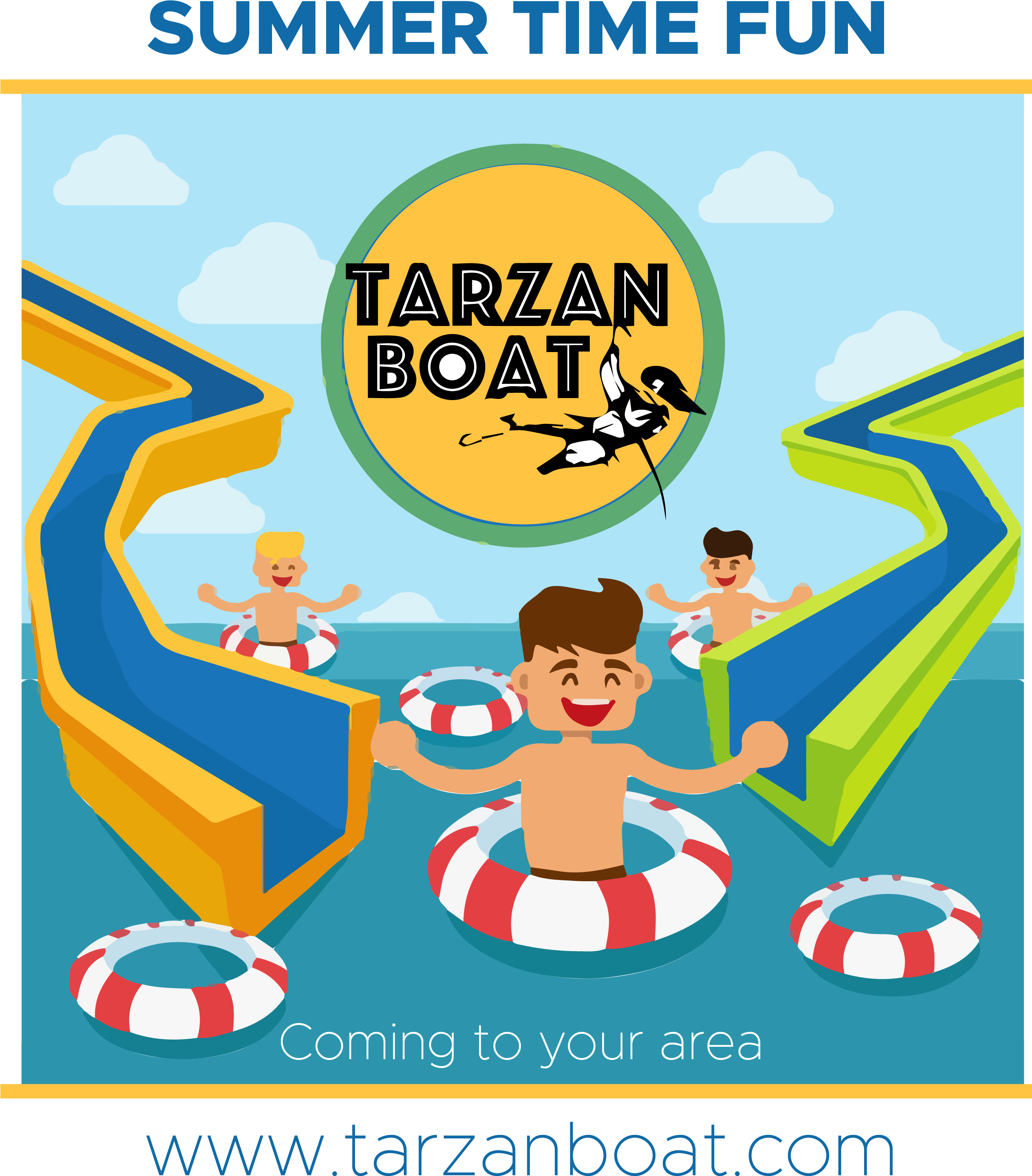 Tarzan Boat Blog - 水 樂園 卡通 (2685x3128), Png Download