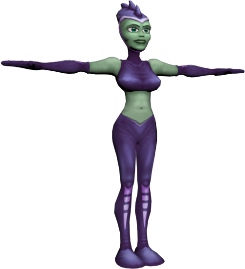 Download Zip Archive - Ratchet And Clank Hoverboard Girl (750x650), Png Download