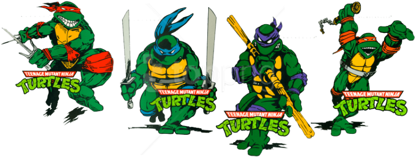 Free Png Download Ninja Tutles Clipart Png Photo Png - Tmnt Logo (850x532), Png Download