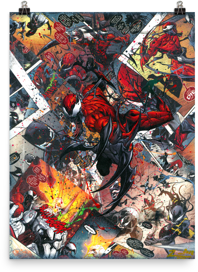 Carnage Canvas Collage Reproduction Print - Modern Art (1000x1000), Png Download