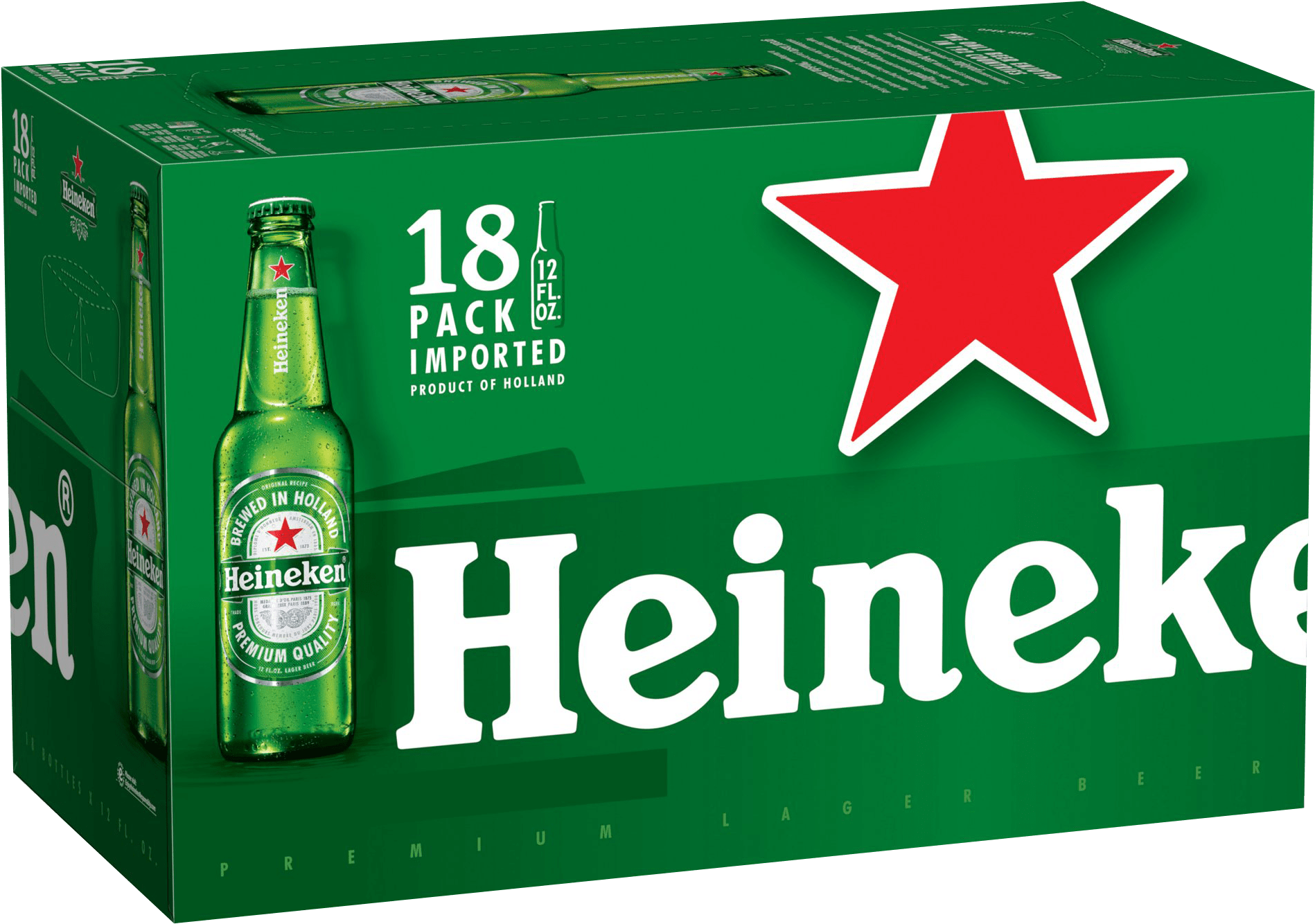 Heineken 18pk Bottles - Heineken (2000x2000), Png Download