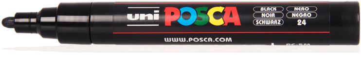 Posca Pc 5m (1000x321), Png Download