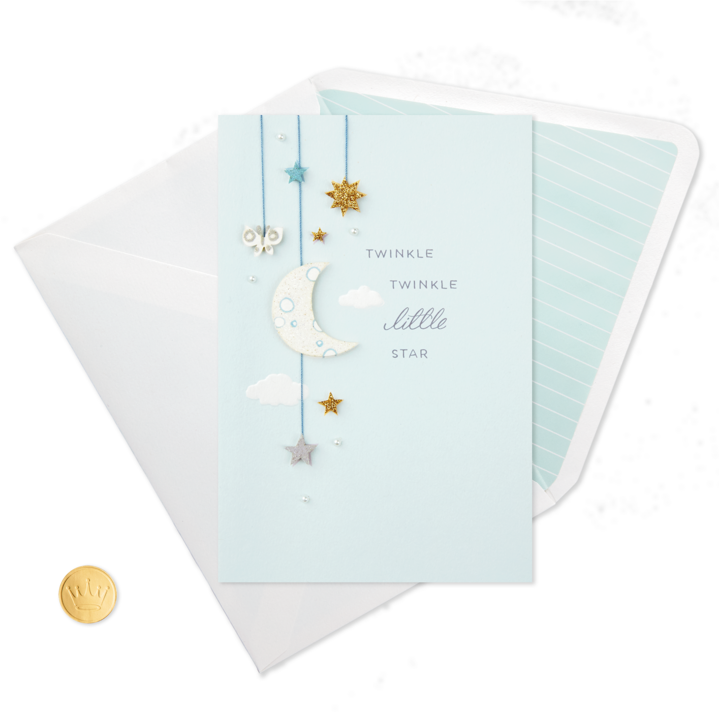Twinkle Little Star New Baby Congratulations Card - Paper (1470x1470), Png Download