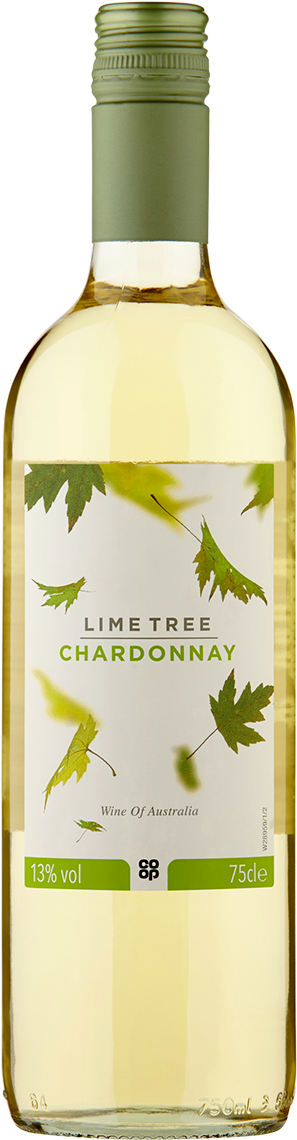 Co-op Australian Lime Tree Chardonnay - Glass Bottle (800x1200), Png Download