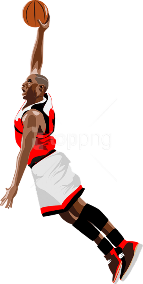 Free Png Basketball Dunk Png Images Transparent - Nba Slam Dunk Png (480x953), Png Download
