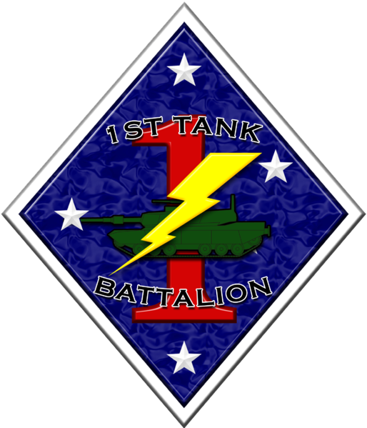 1st Tank Battalion - 1st Tank Battalion 1st Marine Division (514x599), Png Download