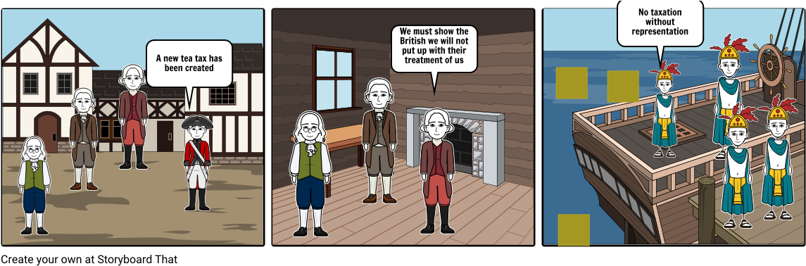 Boston Tea Party - Comics (1164x385), Png Download