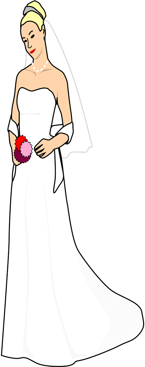 Bride Dress Wedding - Pengantin Wanita Vektor (640x1280), Png Download