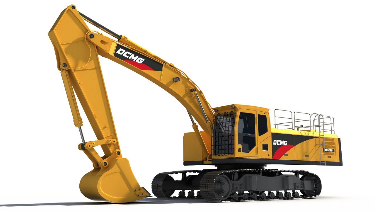 Excavator Free Png Image - Drill Rig 3d Model (1280x720), Png Download