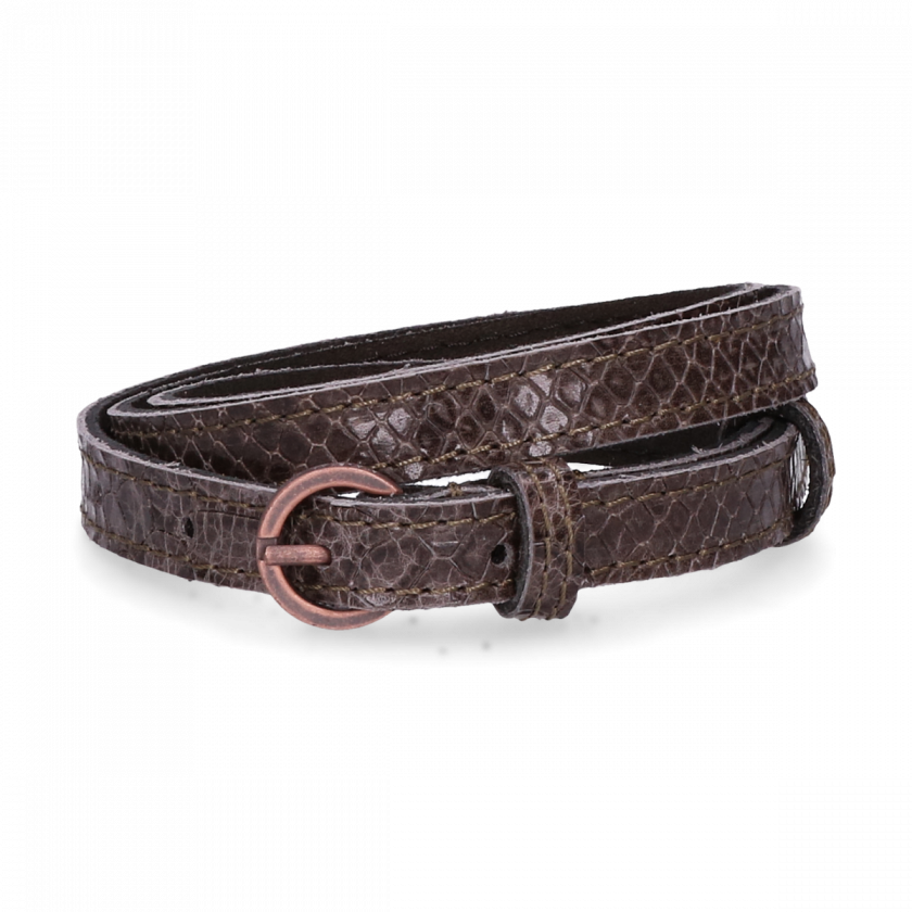 Belt Anaconda Printed Leather Antracite - Belt (840x840), Png Download