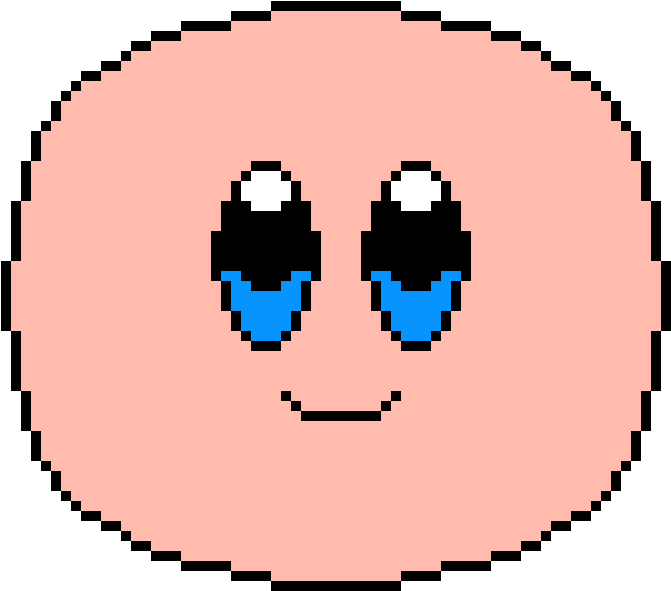 Kirby's Face Lol - Cute Pixel Gif (780x640), Png Download