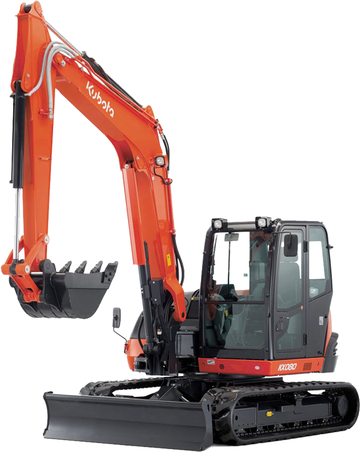 8 Ton Utility Class Excavator - Digger Kubota 8 Ton (1597x1711), Png Download