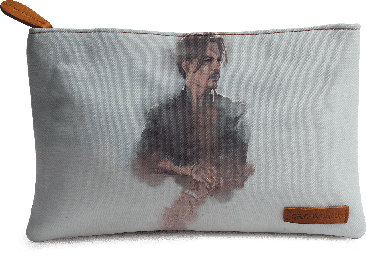 Dailyobjects Johnny Depp Sketch Regular Stash Pouch - Wallet (1283x900), Png Download