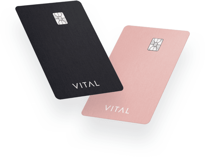 Black And Pink Vital Cards Black Vital Credit Card - Vital Card (666x510), Png Download