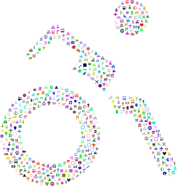 Public Domain Wheelchair Icons Prismatic - Circle (744x782), Png Download
