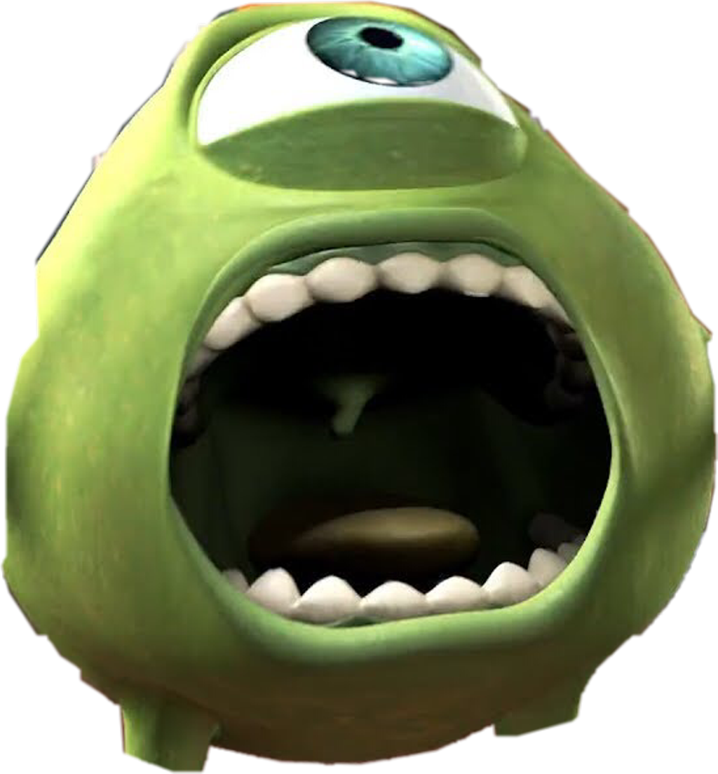 Mike Wazowski Finger Bite (1024x1104), Png Download