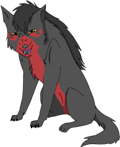 Arrow Sitting Down And Growling - Arrow From Wolf Song (583x573), Png Download
