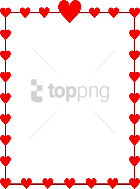 Free Png Valentines Day Border Png Image With Transparent - Valentines Day Border Clip Art (480x647), Png Download