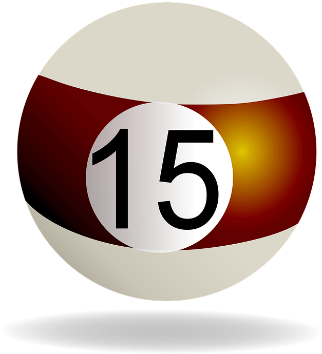 Billiard Striped Ball Brown, 15, Billiard, Pool, Game - Cue Sports (694x720), Png Download