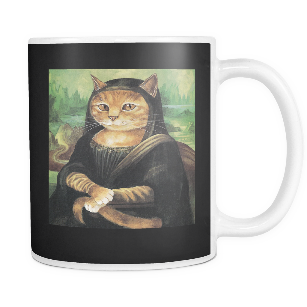 Drinkware Mona Lisa Meow Mug - Susan Herbert (1024x1024), Png Download