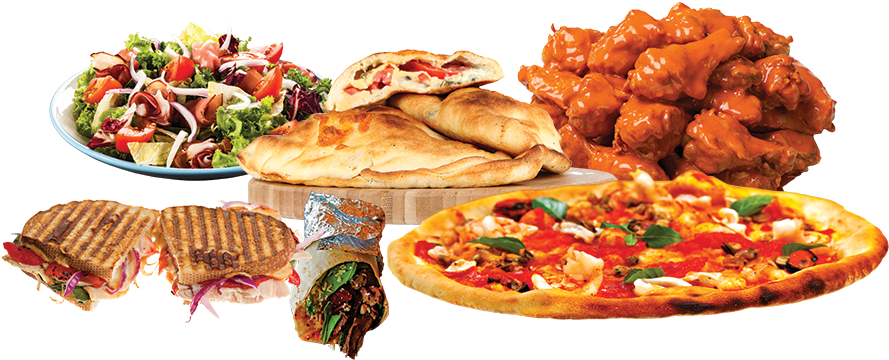 Group Of Piaza Catering Food Items - Catering Food Items (900x367), Png Download