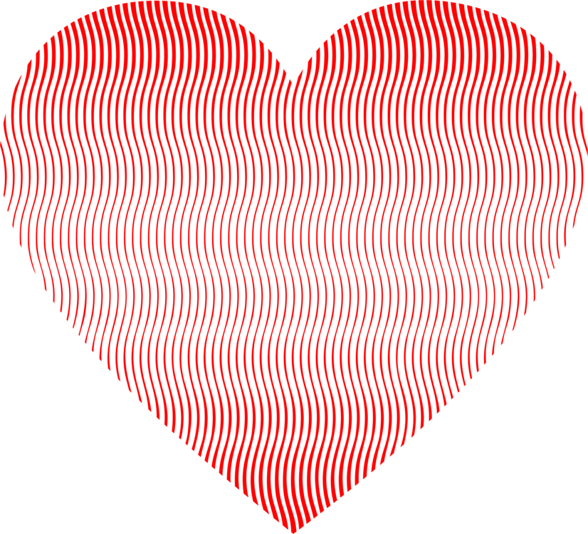 Line Art Heart Raster Graphics Color - Heart Lined Pattern (826x750), Png Download