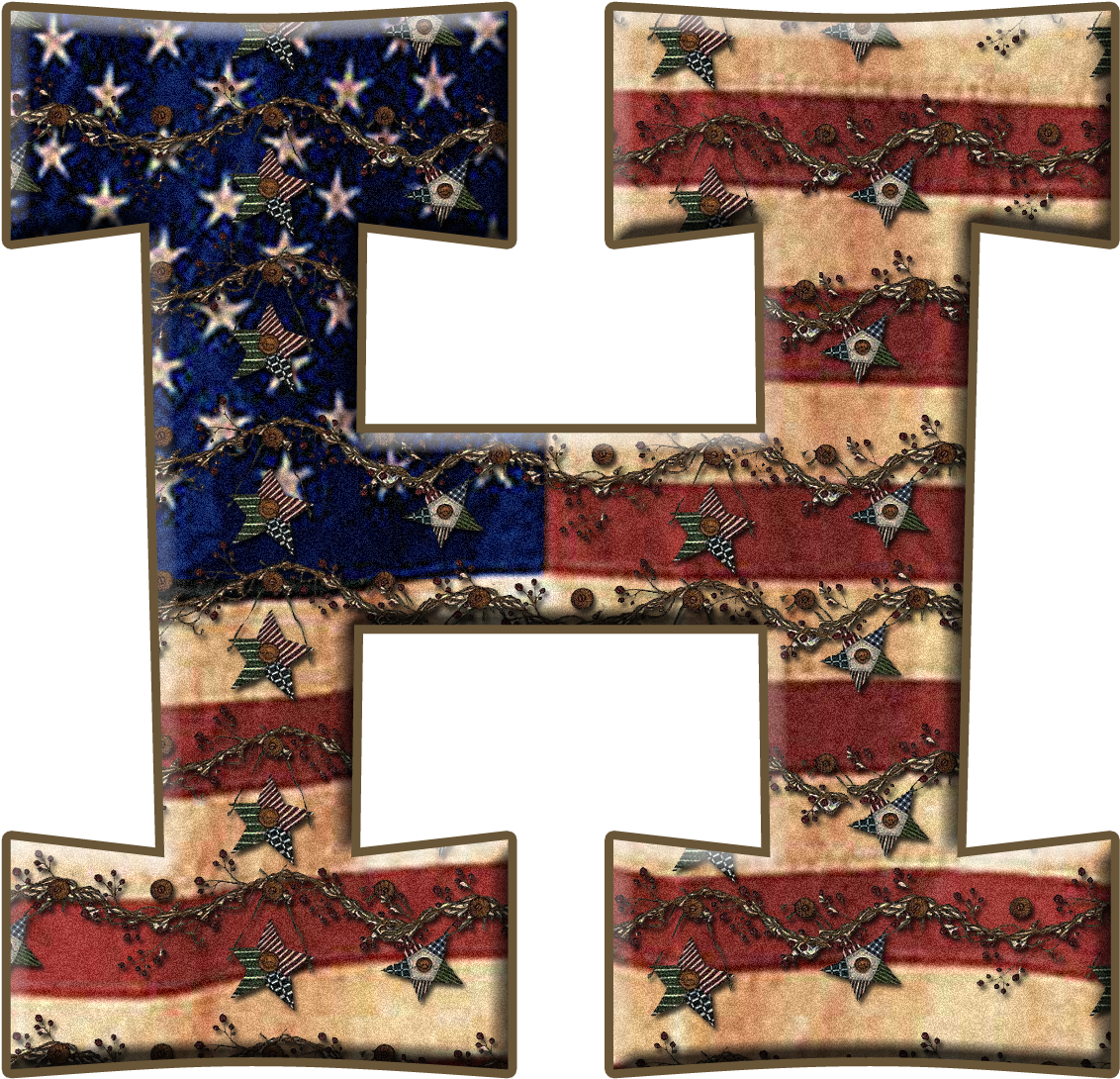 Flag Letter H By María José Argüeso - N Png Lettering (1200x1200), Png Download