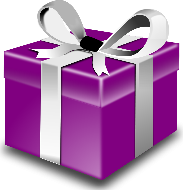 Free Purple Present - Present Clip Art (772x800), Png Download