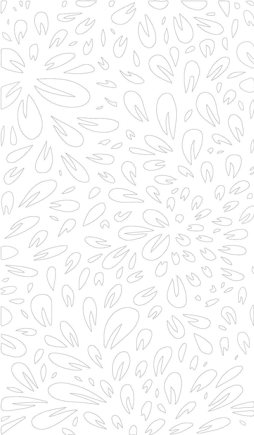 122- Blossom - Floral Cnc Design (898x1500), Png Download