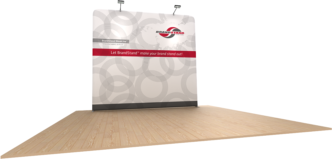 8' Waveline Flat Pop-up Display With Graphic And Hardware - Banner (1200x678), Png Download