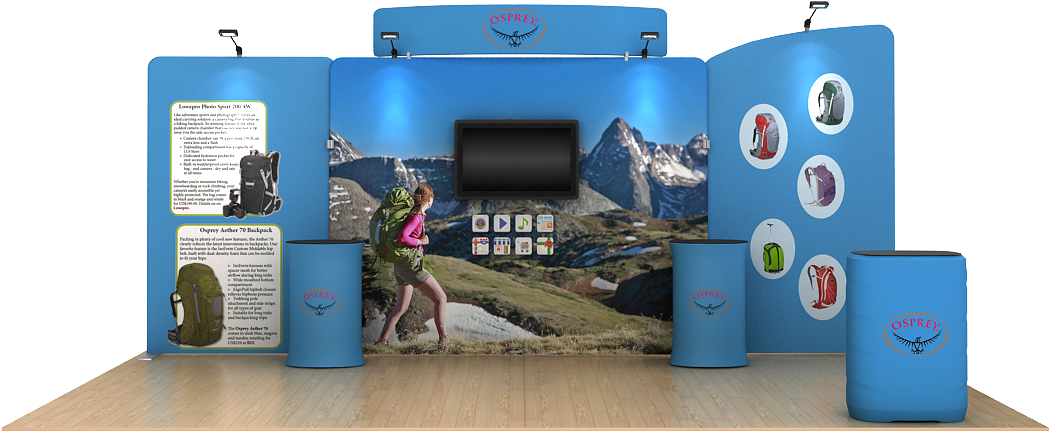 20' Osprey Waveline Media Display - Electric Fan (1200x680), Png Download