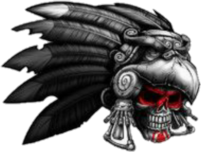 #indian #skull #feather #tattoo - Aztec Eagle Warriors Drawings (1024x1024), Png Download