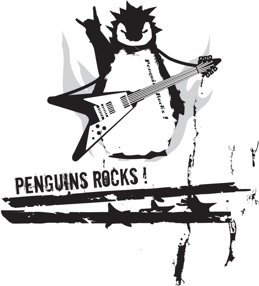 Png Winter Concert Snowflake Treble - Rock On Penguin (1000x1000), Png Download